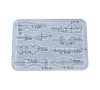Itkcozcg Molde de resina epoxi de cristal hecho a mano con pinzas para el pelo, molde de silicona para el cabello, molde de resina de fundición