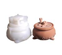 Itkcozcg Molde de silicona con forma de calavera para caja de almacenamiento, moldes para herramientas de manualidades con tapa, adecuado para caja de almacenamiento de manualidades
