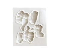Itkcozcg Moldes de silicona con notas musicales, moldes de silicona para velas, jabones, chocolates, pasteles de caramelos, fondant, hornear