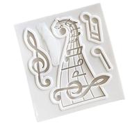 Itkcozcg Moldes de silicona con notas musicales, moldes de silicona para velas, jabones, chocolates, pasteles de caramelos, fondant, hornear