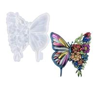 Itkcozcg Moldes de silicona de mariposa, molde de resina de animales, molde grande de mariposa para hacer estatuas de mariposa, molde de fundición epoxi para colgar en la pared o puerta