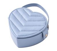 Itkcozcg Organizador de joyas apto para viajes, estuche de cosméticos con forma de corazón permanente y resistente a los arañazos, sustancia inmune, transportable, estuche de viaje