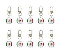 Itkcozcg Paquete a granel de 10 llaveros de bandera internacional, perfectos para regalos de fiesta, colección de fanáticos y artículos de transporte diario, llaveros de fútbol de regalo