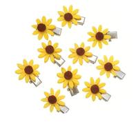Itkcozcg Paquete de 10 pinzas para el pelo con diseño de flor de sol con agarre antideslizante para mujeres y niñas, accesorios para el cabello para uso diario