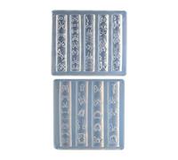 Itkcozcg Paquete de 2 moldes para uñas, moldes de accesorios con temática de lazo, molde decorativo de silicona con textura para varios tipos de uñas