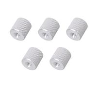 Itkcozcg Paquete de 5 adaptadores de tornillo hembra a hembra de aluminio inoxidable de 1/4 pulgadas para soporte de cámara y soportes de luz, adaptador de rosca suave hembra a hembra