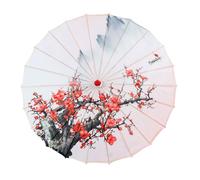 Itkcozcg Paraguas de papel al óleo, estilo chino, impermeable, decoración artesanal, sombrillas de Qipao para espectáculos de danza, fotos de baile, AA., Taille unique