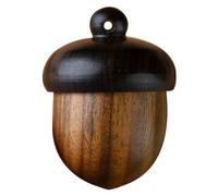 Itkcozcg Pastillero con forma de cono de pino portátil y ligero, contenedor de madera para aceites esenciales y objetos pequeños, caja de pastillas portátil de almacenamiento sellada