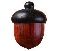 Itkcozcg Pastillero con forma de cono de pino portátil y ligero, contenedor de madera para aceites esenciales y objetos pequeños, caja de pastillas portátil de almacenamiento sellada