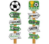 Itkcozcg Póster reciclable de dirección de fiesta de fútbol, fácil de montar, letrero de bienvenida para reuniones de club, letreros de dirección de fiesta