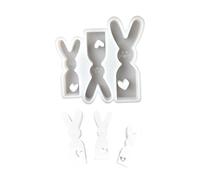 Itkcozcg Práctico molde de silicona resistente para portavelas de conejos, portátil, para regalos hechos a mano y acento del hogar