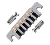 Itkcozcg Puente de guitarra vintage con tacos e insertos, tope de puente de repuesto para guitarra eléctrica de 6 cuerdas