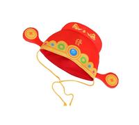 Itkcozcg Sombrero plegable del Dios de la Riqueza, transpirable, cómodo para celebraciones de Año Nuevo, fotografía, sombrero de celebración plegable