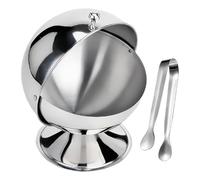 Itkcozcg Tazón de acero inoxidable para decoración de cocina y comedor, contenedor de azúcar con clip en la parte superior enrollable, botella de condimentos, cuenco para servir aperitivos