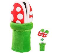 Itliety Pantuflas con diseño de piraña, divertidas pantuflas de felpa con soporte para pipa, regalo divertido, lindos mocasines de dibujos animados para adolescentes, hombres y mujeres