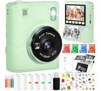 ITMNMNL Camara Fotos Infantil Instantanea,1080P Camara Fotos Infantil,2,4 Pulgada con Tarjeta de 32GB y Papel Fotografia,Juguete Cámara Instantánea Regalos para Niños y Niñas de 3-12 Años