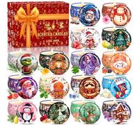 ITMNMNL Velas Aromáticas 16 Piezas Velas Perfumadas de Navidad Juego de Regalo,Velas Aromaticas para Regalo,Vela Perfumada,Velas de Soja de Aromaterapia para Navidad, Fiestas, Yoga, Navideños