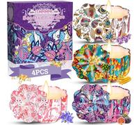 ITMNMNL Velas Aromáticas 4 Piezas Velas Perfumadas,Velas Aromaticas para Regalo,Vela Aromatica,Velas Decorativas,Vela Aromática,Velas Soja de Aromaterapia para Navidad,Fiestas,Yoga,Navideños,Madre