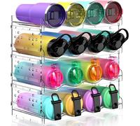 ItMvmt 4 organizador de botella de agua animal para el gabinete, apilable botella de agua estante organizador botellas para la organización de la cocina