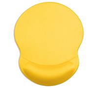 ITNRSIIET Alfombrilla de ratón ergonómica con soporte para reposamuñecas de gel, alfombrilla de ratón para juegos con gamuza de licra, oficina y viajes, amarillo