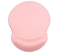 ITNRSIIET Alfombrilla de ratón ergonómica con soporte para reposamuñecas de gel, alfombrilla de ratón para juegos con gamuza de licra, oficina y viajes, rosa