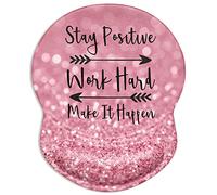 ITNRSIIET Alfombrilla ergonómica para Mouse con Soporte de muñeca de Gel, reposamuñecas pequeño, Superficie Lisa, Base de Poliuretano Antideslizante, Suministros de Oficina, Alivio del Dolor, 8.7 x