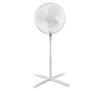 ito electronics ito - Ventilador de pie (40 cm, oscilante, 3 velocidades, ángulo de inclinación ajustable, 40 x 14 x 125 cm), color blanco