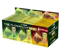 Itoen Premium Tea Bag Set 60 paquetes: Ryokucha (Sencha Green Tea), Houjicha, Genmaicha per 20 bags
