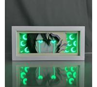 ITOMUN Lámpara de Anime Bleach Figura de Ulquiorra Cifer Caja de Luz Cortada Con Papel Lámpara de Sombra de Manga Hecha A Mano Lámpara de Noche Tallada para Decoración de Habitación Regalo de Anime