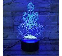 ITOMUN Lámpara de noche de Buda con luz de anime 3D que cambia de color, lámpara LED de ilusión visual 3D para niños, juguete de Navidad, regalos de cumpleaños