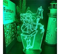ITOMUN Mushoku Tensei Migurdia - Lámpara de anime 3D con 16 colores que cambian de color, luces nocturnas para regalo de Navidad, luz nocturna 3D para niños