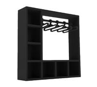 Itonash Armario para Ropa de Muñecas con 10 Perchas, Gabinete de Almacenamiento Abierto para Caja de Presentación de Accesorios para Muñecas (Negra)