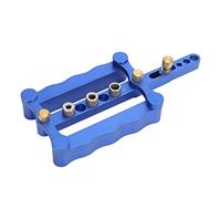 Itonash Carpintería Doweling Jig, Aleación de Aluminio Anodizado Multi Tamaño Localizador, Fácil de Usar Resistencia Al Desgaste, con 6 8 10mm Pins, para 17 60mm Herramienta de