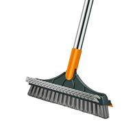Itonash Cepillo de Limpieza de Baldosas de Largo Ajustable, Cepillo de Matorrales de Piso 3 en 1 con Cerdas, Depurador Giratorio de 45 Grados para Baño, Cocina, Ocasiones Múltiples Uso (A)