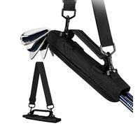 Itonash Correa de Hombro Ajustable, Bolso de Club de Golf Portátil de Peso Ligero con Soporte de tee, Adecuado para Que los Hombres Lleven 5 Clubes (SOB006-negro)