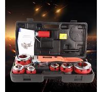 Itonash Enhebrador de Tubos Eléctrico Portátil de Mano, Máquina Roscadora de 6 Troqueles con Fuerte Fuerza Motriz, para Tubos Galvanizados y de Hierro (Enchufe europeo 220V)