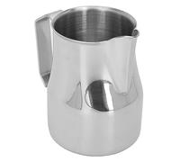 Itonash Jarra para Espumar Leche, Marcador de Posición, Jarra para Vaporizar café, Taza para Espumar Leche, Salida Tipo Olécranon de Acero Inoxidable 304 con Mango Firme para Hace (Plata 350ML)
