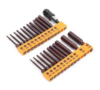 Itonash Juego de Broca de Destornillador de 23 Piezas, Herramientas de Hardware de Alta Precisión de S2 Steel Shank de 60 Mm con 2 Tocados, para un Destornillador Manual de Taladro