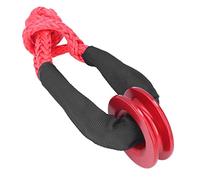 Itonash Kit de Anillo de Recuperación, Cuerda de Grillete Suave Sintético, Anillo de Remolque de Aleación de Aluminio de Alta Resistencia para Camión ATV UTV SUV (Roja)