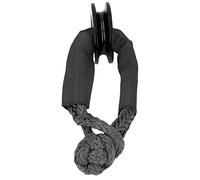 Itonash Kit de Anillo de Recuperación, Cuerda de Grillete Suave Sintético, Anillo de Remolque de Aleación de Aluminio de Alta Resistencia para Camión ATV UTV SUV (Negra)