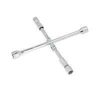 Itonash Llave Cruzada de 4 Vías, 17 Mm de 19 Mm 21 Mm 23 Mm de Alto Carbono de Acero Cromado a Prueba de óxido, Diseño Plegable de 180 Grados, con Alta Torsión, para Reparación de la