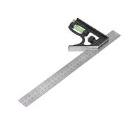Itonash Regla Corrediza, Aleación de Aluminio Combinación Ajustable Combinación Cuadrada Terrela de Medición de Carpintería con Tuerca de Fijación y Escala de Láser, para Medición