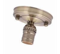 Itonash Soporte de Base de Luz de Pared de Techo Industrial Vintage, Elegante Accesorio de Iluminación del Proyecto de Bricolaje con Enchufe de Bulbo E26/E27, Bombillas que Ahorran (Color de latón