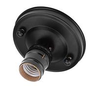 Itonash Soporte de Base de Luz de Pared de Techo Industrial Vintage, Elegante Accesorio de Iluminación del Proyecto de Bricolaje con Enchufe de Bulbo E26/E27, Bombillas que Ahorran (Negro)