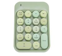 Itonash Teclado Numérico Inalámbrico con Conexión Estable, Botón de Silencio, Batería de Larga Duración, Diseño de 18 Teclas, para XP/Win7/Win8/Win10, iOS (Sueño Verde)