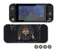ITONGGUYUKI Funda protectora acoplable compatible con Switch, funda rígida para controladores Switch y Joy-Con con 4 agarres para el pulgar, funda de transporte Zelda Tears of the Kingdom Switch