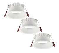 ITOSUI 3 Unidades de Downlight LED empotrable de 5W/7W/10W - Iluminación Redonda antideslumbrante de luz Diurna para Sala de Estar y Pasillo, embellecedor de Aluminio, tamaño de Corte de 75 mm