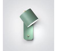 ITOSUI Aplique de Pared Ajustable de Color Verde Mate con Interruptor de Encendido/Apagado, Aplique cilíndrico Giratorio para Dormitorio, Pasillo o Sala de Estar.