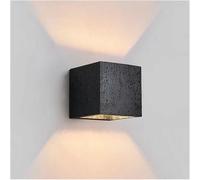 ITOSUI Aplique de Pared Cuadrado de travertino, lámpara Decorativa de Piedra Estilo WABI Sabi, lámpara de Pared para Interiores Ideal para Entrada, Pasillo, Dormitorio, Sala de Estar y Comedor.