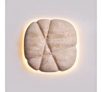 ITOSUI Aplique de Pared de Piedra Natural travertino Amarillo, iluminación Decorativa Moderna para Dormitorio, Sala de Estar, Pasillo, luz Nocturna Interior, lámpara de Pared.
